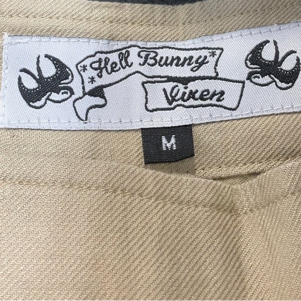 Hellbunny Vixen Wide Leg Trousers, Tan, Medium, EUC - Picture 5 of 6